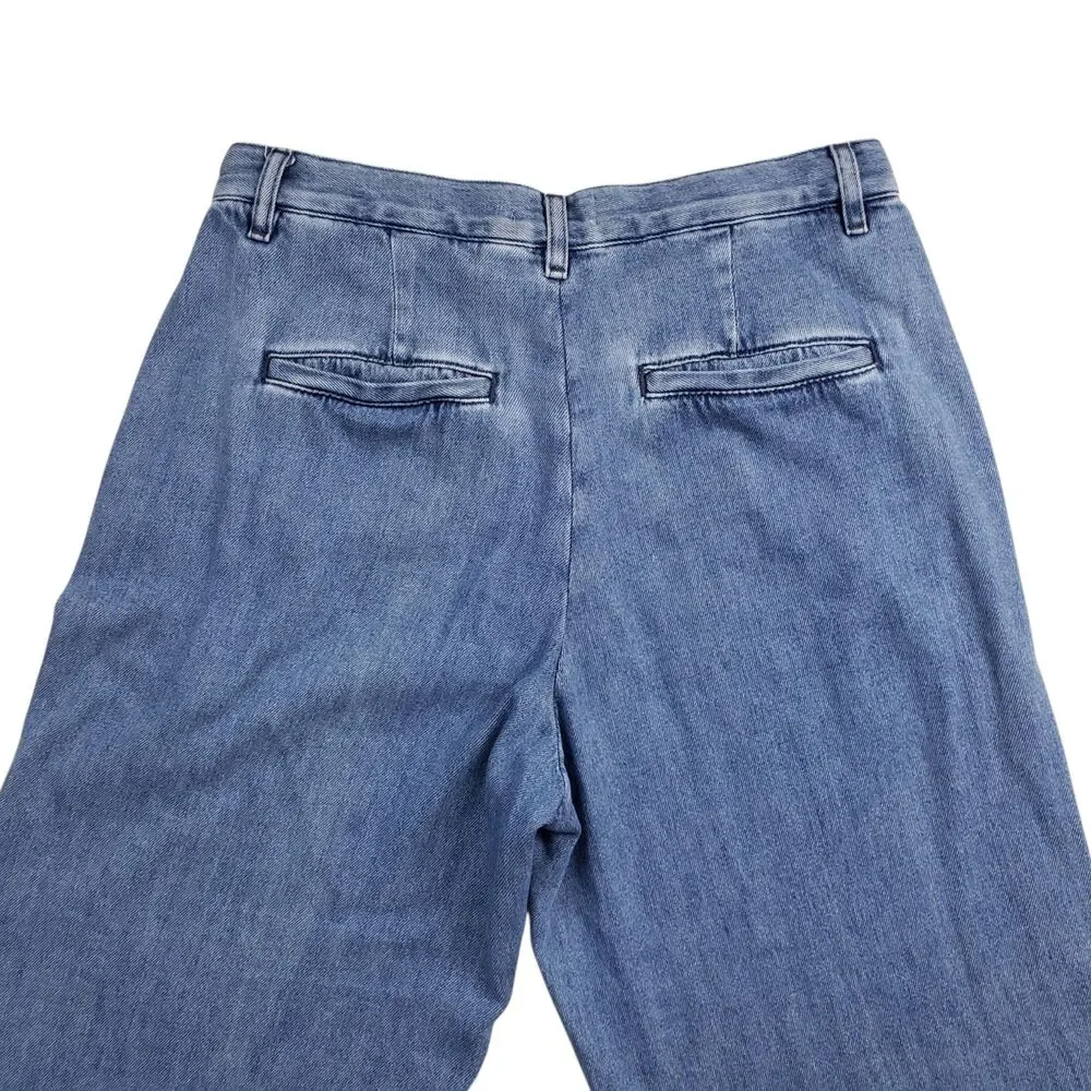 COS Wide Leg Denim Jeans Womens 38 US 8 Blue High Rise - Picture 8 of 8